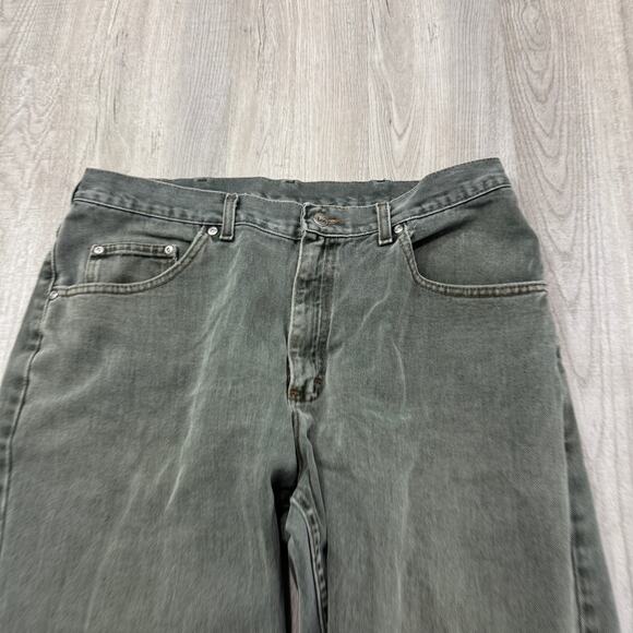 Vintage Riveted Lee Jeans Men's 38x30 Green Faded Western 90s Distressed Rodeo - Picture 3 of 12